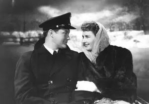 Overcoat Prints: CHRISTMAS IN CONNECTICUT, Dennis Morgan, Barbara Stanwyck, 1945