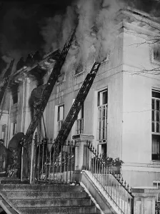 West Wing Prints: Christmas Eve fire at the White House West Wing in 1929