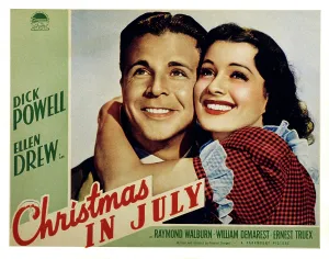 Christmas Prints: CHRISTMAS IN JULY, Dick Powell, Ellen Drew, 1940