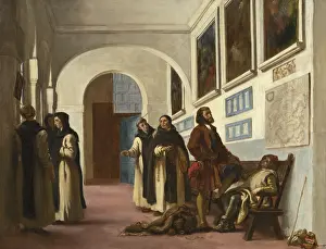Columbus Prints: Christopher Columbus and His Son at La Rabida