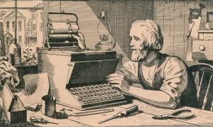 Typewriters Prints: Christopher Latham Sholes (1819 -1890)
