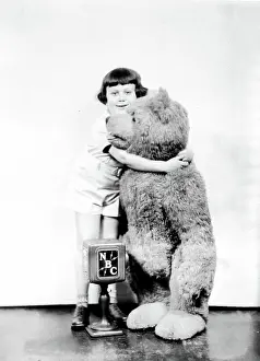 Teddy Bear Prints: Christopher Robin Milne with the original Winnie the Pooh