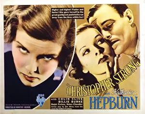 Clive Prints: CHRISTOPHER STRONG, US poster, from left: Katharine Hepburn, Colin Clive, 1933