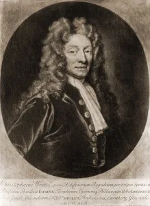 1600s Prints: Christopher Wren (1632-1723), British architect of St Paul's Cathedral