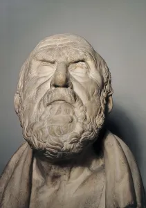 Colorportrait Prints: CHRYSIPPUS (c. 280-c. 206 BC). Sculpture on marble