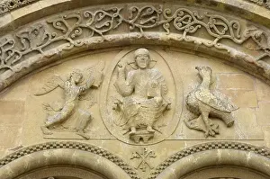 Church of Sainte-Foy de Morlas. 11th c. FRANCE. Morlas. Detail of the portico. Romanesque art. Architecture. AISA/Everett Collection**US SALES ONLY**