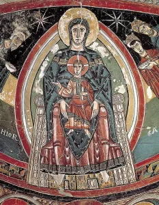 1123 Prints: Church of Santa Mara in Tall. Paintings in the central apse