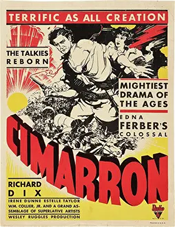 Images Dated 20th October 2009: CIMARRON, from left: Richard Dix, Irene Dunne on window card, 1931