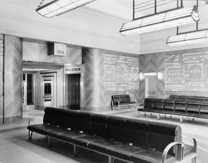 Cincinnati Prints: Cincinnati Union Terminal, men's lounge