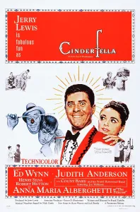Anderson Prints: CINDERFELLA, from left: Ed Wynn, Jerry Lewis, far right: Judith Anderson, 1960
