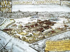 Cinema Prints: Cinecitt Studios in Rome. Map of the fascist period