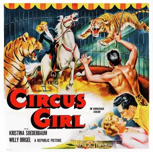 Images Dated 13th October 2014: CIRCUS GIRL, (aka DIE GEFANGENE DES MAHARADSCHA), US poster art, Kristina Soderbaum, 1954