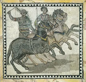 Latium Prints: Circus scene, 3rd century. Auriga with palm