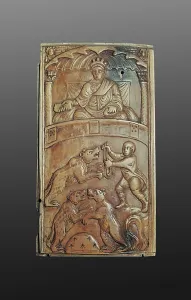 Masculineeurope Prints: Circus scene. ca. 400. Plaque of an anonymous artist's dyptich from Charlemagne's collections