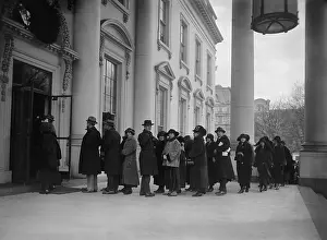 Calvin Prints: Citizens in line at the White House for the first New Year's public reception of Calvin Coolidge's Presidency