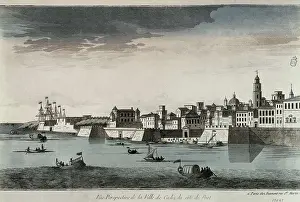 Craft Prints: City of Cadiz seen from the harbour
