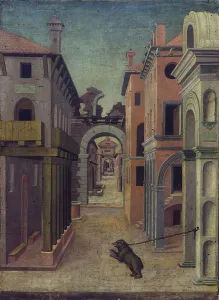 Road Prints: City View (Veduta di citt), by Girolamo Marchesi also known as Girolamo da Cotignola
