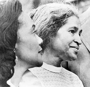 Civil Rights Prints: Civil rights activists Coretta King and Rosa Parks in Montgomery
