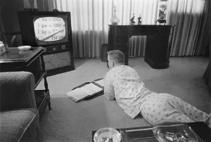 Tv Set Prints: Civil Rights, classes on television during the period that schools were closed to avoid integration