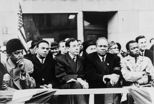 Sclc Prints: Civil Rights leaders in NYC. L to R: Bayard Rustin