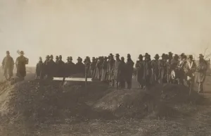 Band Prints: US Civil War, 1861-1862. Burial of Union soldier at Camp Griffin