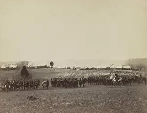 Lcgr1810 Prints: US Civil War, 1861-65. Soldiers drill at the camp the 2nd Rhode Island Infantry