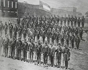 Rebel Prints: US Civil War, 1861. Confederate soldiers of the Sumter Light Guards