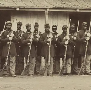 20 40 Years Old Prints: Civil War African American guards of the 107th U