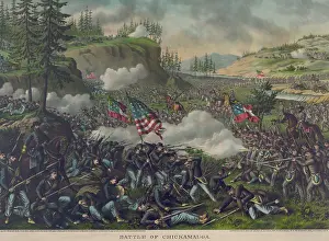 Cannons Prints: US Civil War. Battle of Chickamauga