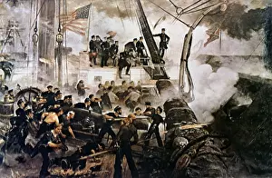 Shelling Prints: US Civil War. Battle of Mobile Bay, Aug