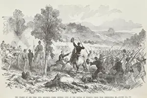 Wood Engraving Prints: US Civil War, Battle of Wilson's Creek