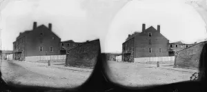 Stereo Photo Prints: The Civil War, Castle Thunder, warehouse used as a prison