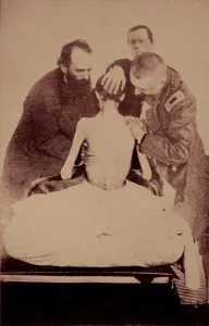 Images Dated 27th May 2008: The Civil War, Doctors examining a Federal prisoner returned from prison