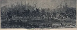 Waud Prints: The Civil War. Dragging artillery through the mud
