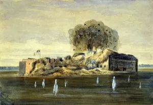 Charleston Prints: The Civil War, exterior view of Fort Sumter