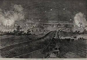 Wood Engraving Prints: US Civil War. The Fall of Petersburg and Richmond, March 26-April 2