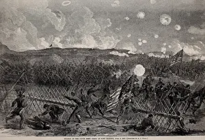 Wood Engraving Prints: US Civil War. The Fall of Petersburg and Richmond