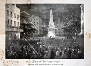 Secession Prints: The Civil War, The first flag of independence raised in the South