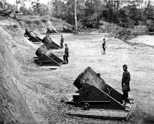 Mortars Prints: CIVIL WAR-Fortifications and batteries near Yorktown