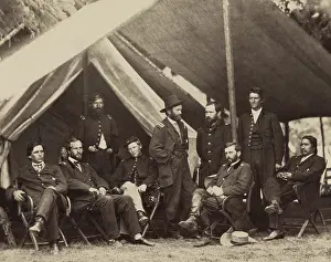 Orville Prints: US Civil War. General Ulysses Grant and his staff
