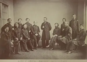 Secretary Prints: US Civil War. General Ulysses Grant and his staff at the end of the US Civil War