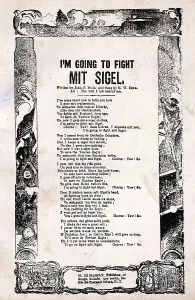 Sheet Music Prints: The Civil War, I'm Going to Fight Mit Sigel