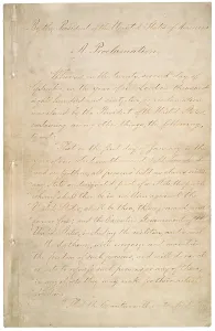 Document Prints: The Civil War. The manuscript of the Preliminary Emancipation Proclamation