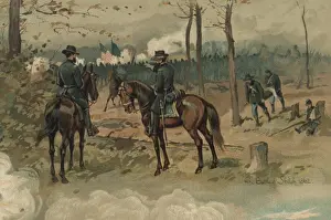 Tennessee Prints: US Civil War. Memorial poster, Grant from West Point to Appomattox