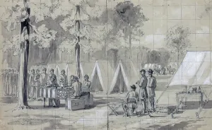Us Army Prints: The Civil War. Pennsylvania soldiers voting, Army of the James. 1864