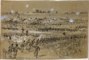 Waud Prints: The Civil War, scene of the explosion of Petersburg mine
