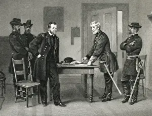 Robert E Prints: US Civil War. Surrender at Appomattox