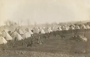 Lcgr1810 Prints: US Civil War. Union troops drill at the camp of the 5th Vermont Regiment Volunteers