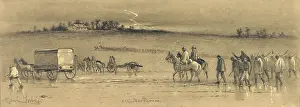 Images Dated 3rd August 2010: The Civil War.A flank march across country during a thunder shower