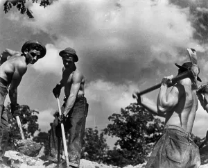Government Agency Prints: Civilian Conservation Corps boys at work